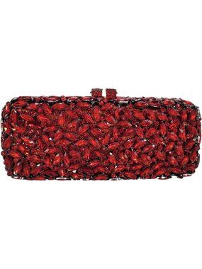 Glam Crystal Rhinestone Clutch Bag - Mini Box Handbag for Party & Wedding